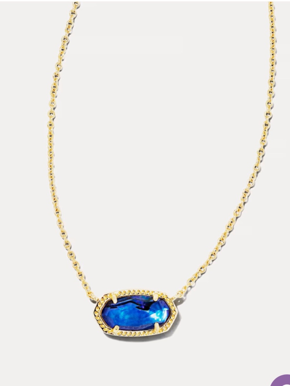 Kendra Scott Elisa Gold Pendant Necklace - Navy Abalone